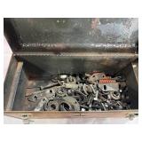 Steel Tool Chest with Assorted Metal Parts Steel Tool Chest with Assorted Metal Parts