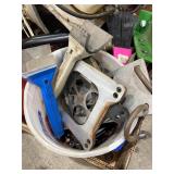 Box Lot of Mixed Tools and Automotive Components Box Lot of Mixed Tools and Automotive Components