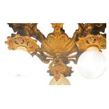 Antique Metal Ornate 3-Light Hanging Ceiling Fixture