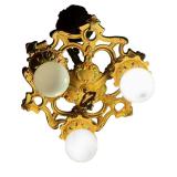 Antique Metal Ornate 3-Light Hanging Ceiling Fixture