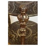 Vintage Three-Tier Brass Display Stand with Ornate Detailing