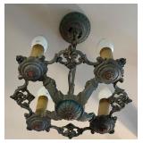 Vintage Ornate 4-Light Ceiling Fixture