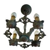 Vintage Ornate 4-Light Ceiling Fixture