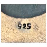 Sterling Silver Necklace with Agate Pendant