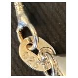 Sterling Silver Necklace with Agate Pendant