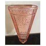 Pair of Vintage Wall Pocket Vases - Carnival Glass and Depression Glass