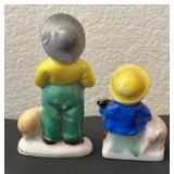 Set of 2 Occupied Japan Porcelain Figurines with Pigs