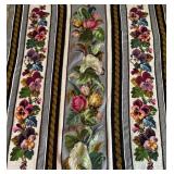 Vintage Needlepoint Blanket with Floral Pattern