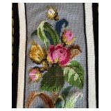 Vintage Needlepoint Blanket with Floral Pattern