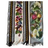 Vintage Needlepoint Blanket with Floral Pattern