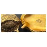 Set of Ornate Metal Casket Jewelry Boxes