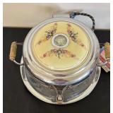Vintage Royal Electric Waffle Maker with Floral Design