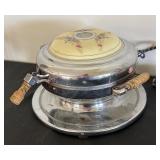 Vintage Royal Electric Waffle Maker with Floral Design
