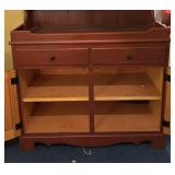 Vintage Wooden Sideboard Cabinet with Hutch