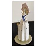 W Cabrelli Italian Porcelain Lady Figurine with Parasol