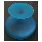 Vintage Westmoreland Blue Glass Compote Dish with Daisy Design