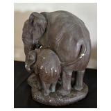 Elephant Sculpture with Calf