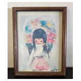 DeGrazia Flower Girl Framed Print