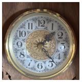Ornate Vintage Wooden Wall Clock with Scrollwork