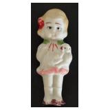 Set of 3 Vintage Bisque Dolls 3 Inch Tall with Clothing