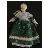 Set of 3 Vintage Bisque Dolls 3 Inch Tall with Clothing