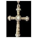 Set of 2 Necklaces with Ornate Cross Pendants