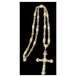 Set of 2 Necklaces with Ornate Cross Pendants