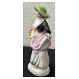 Occupied Japan Porcelain Figurine Lady with Basket