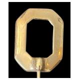 Set of 6 Vintage Gold-Tone Brooch Pins with Decorative Designs