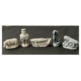 Set of 5 Wade England Collectible Porcelain Figurines