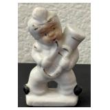 Pair of Vintage 3 Inch Ceramic Hand Painted Musician Figurines