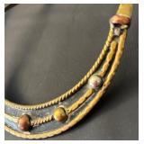 Set of 2 Alpaca Metal Collar Necklaces Including Embellished and Twisted Designs