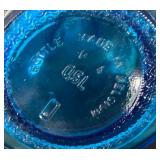 Vintage Belgian Blue Glass Decanter