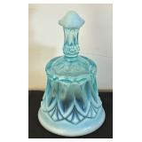 Vintage Fenton Blue Iridescent Blue Glass Bell