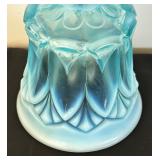 Vintage Fenton Blue Iridescent Blue Glass Bell