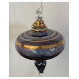 22 Karat Gold Accented Glass Ornament with Stand
