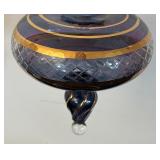 22 Karat Gold Accented Glass Ornament with Stand