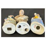 Set of 3 Vintage Porcelain Lady Figurines