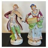 Pair of Vintage Porcelain Musician Figurines