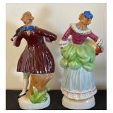 Pair of Vintage Porcelain Musician Figurines