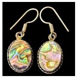 Abalone Pendant Necklace with Matching Earrings Set