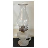 Pair of Vintage Glass Oil Lamps