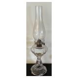 Pair of Vintage Glass Oil Lamps