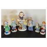Set of 6 Vintage Porcelain Children Figurines