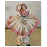 Vintage Dresden Art Porcelain Figurine Ballerina