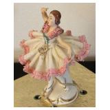 Vintage Dresden Art Porcelain Figurine Ballerina