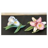 Pair of Homco Porcelain Floral Figurines
