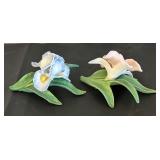 Pair of Homco Porcelain Floral Figurines