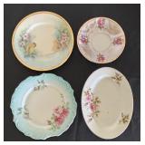 Set of 10 Vintage Handpainted Fruit and Floral Plates