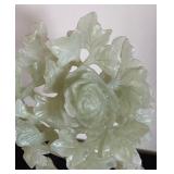 Vintage Jadeite Tree Sculpture with Wooden Stand